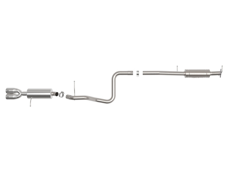 aFe Takeda Series 2 1/2in 304 SS Cat-Back 14-19 Ford Fiesta L4-1.6L (t) w/Polished Tip - 49-33140-P