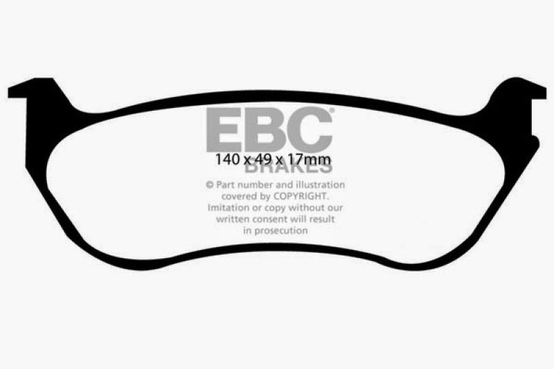EBC 95-97 Ford Crown Victoria 4.6 (Phenolic PisTons) Ultimax2 Rear Brake Pads - UD690