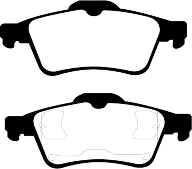 EBC 03-05 Mazda 3 2.0 Redstuff Rear Brake Pads - DP31354C for 2004-2005 Volvo S40 - front view
