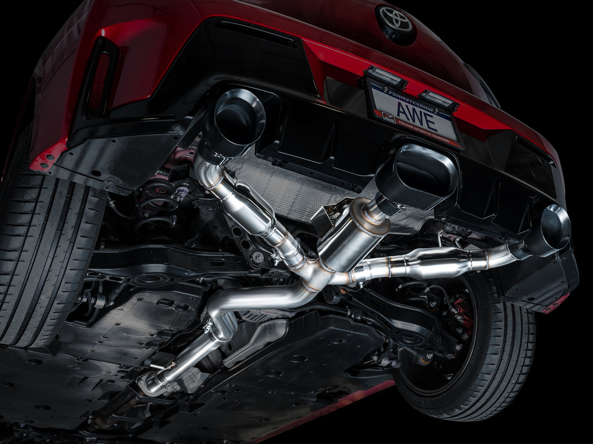 AWE Tuning 2023+ Toyota GR Corolla Track Edition Exhaust - Diamond Black Tips - 3020-53472