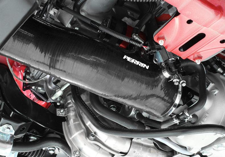 Perrin 2015+ Subaru WRX Black 3in Turbo Inlet Hose w/ Nozzle - PSP-INT-424BK