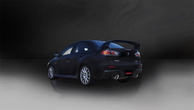 Corsa 2008-2015 Mitsubishi Lancer Evolution X Sedan 2.0L Polished Sport Dual Rear Cat-Back Exhaust - 14858