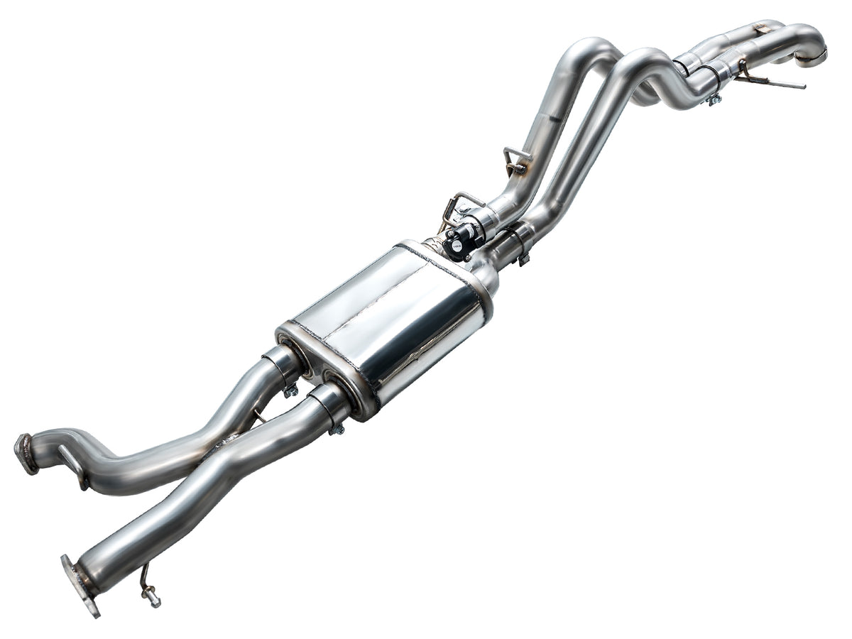 AWE Tuning 22-24 Ford Bronco Raptor 4WD Dual BashGuards Cat-Back SwitchPath Exhaust (No Tips) - 3025-31327