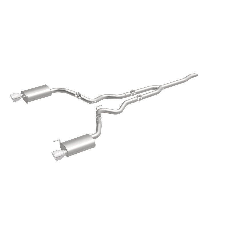 MagnaFlow Cat Back, SS, 2.5in, Street, Dual Split Polished 4.5in Tips 2015 Ford Mustang Ecoboost - 19097