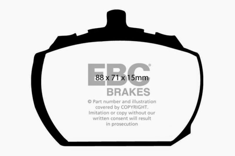 EBC 73-76 Mg MGB GT V8 3.5 Greenstuff Front Brake Pads - DP2240
