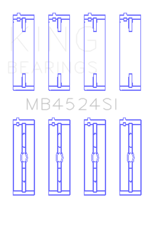 King Bearings Nissan VR38DETT VQ35HR VQ37HR Performance Crankshaft Main Bearings (Size +0.25) - MB4524SI0.25