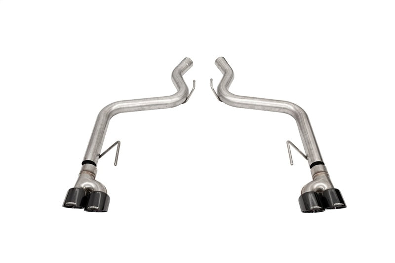 Corsa 2018-2023 Ford Mustang GT Black 3.0in PVD AxleBack Exhaust w/4.0in Quad Pro Tips - 21087BLK