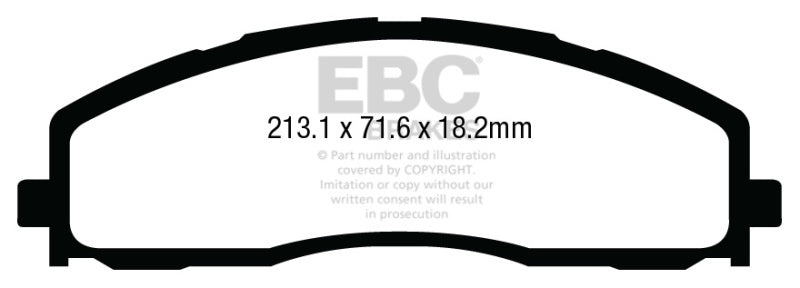 EBC 13+ Ford F250 (inc Super Duty) 6.2 (2WD) Yellowstuff Front Brake Pads - DP43015R