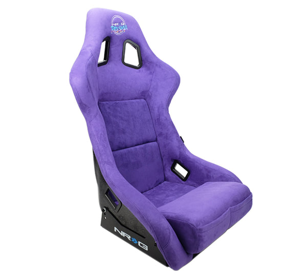 NRG FRP Bucket Seat PRISMA Edition W/ pearlized Back Purple Alcantara - Large - FRP-302PP-PRISMA - front view