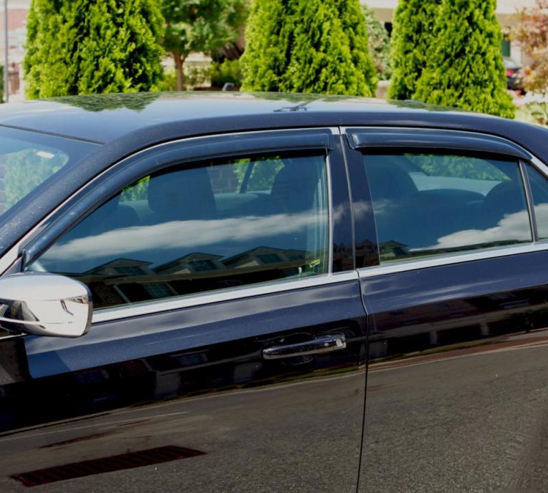 AVS 15-18 Ford F-150 Supercrew Ventvisor Outside Mount Window Deflectors 4pc - Smoke - 94975