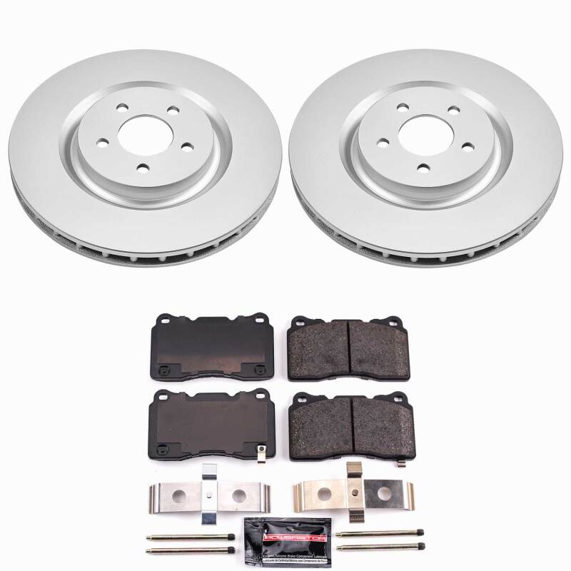 Power Stop 07-14 Ford Mustang Front Z23 Coated Brake Kit - CPK4547-23