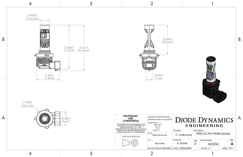 Diode Dynamics 9005/9011/H10 White SL2 Pro LED Bulb (one) - DD0481S