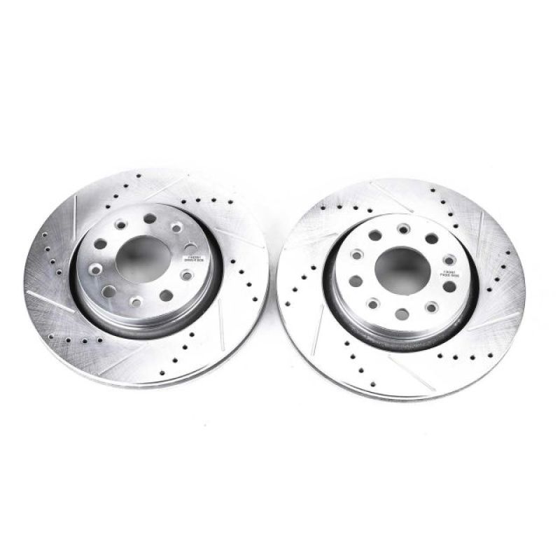 Power Stop 18-19 Jeep Wrangler Front Evolution Drilled & Slotted Rotors - Pair - AR8386XPR for 2018-2025 Jeep Wrangler - fron