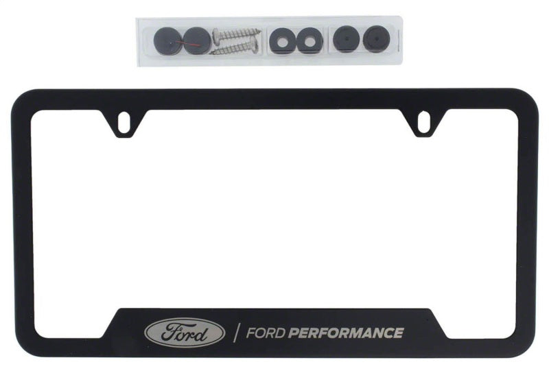 Ford Racing Stainless Steel Ford Performance License Plate Frame - Black - M-1828-SS304BK
