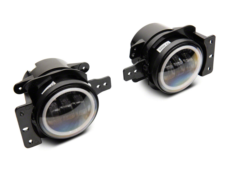 Raxiom 07-23 Jeep Wrangler JK &amp; JL 20-23 Jeep Gladiator JT Axial Series LED Fog Lights w/ Halo - J142669