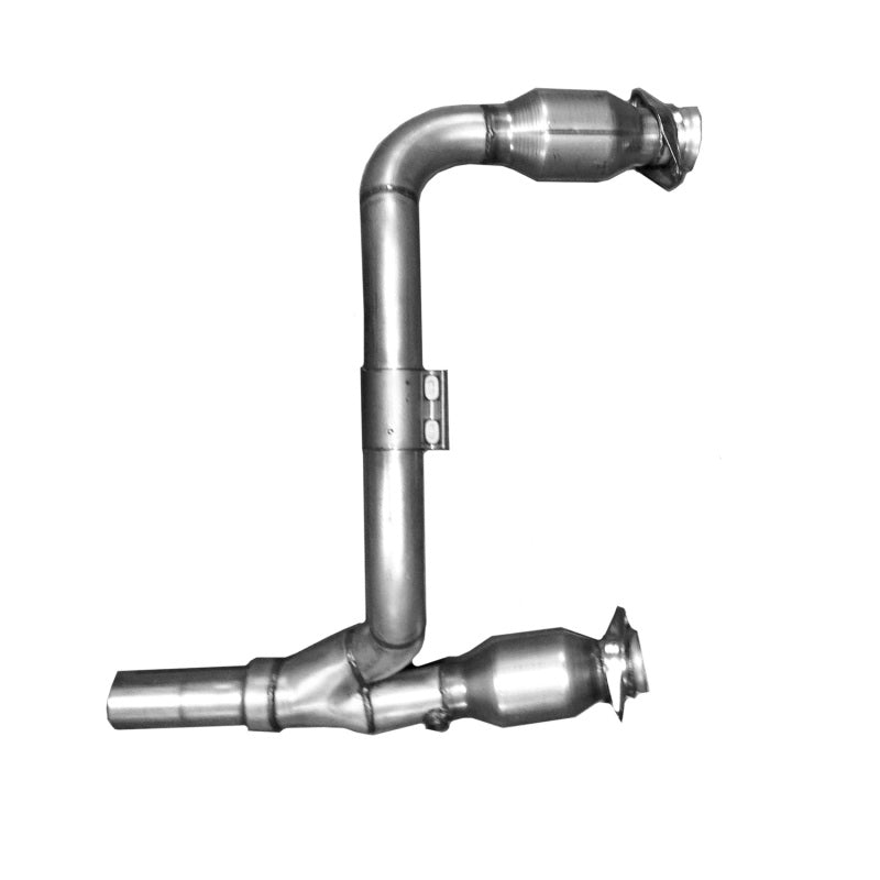 BBK 07-11 Jeep 3.8 V6 Long Tube Exhaust Headers And Y Pipe And Converters - 1-5/8 Silver Ceramic - 40500
