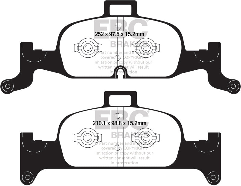EBC 2018+ Audi A4 Allroad Quattro 2.0L Turbo Redstuff Front Brake Pads - DP32290C
