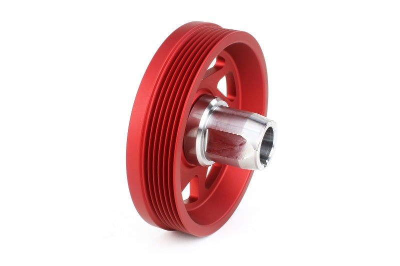 Perrin 2022 BRZ/86 / 19-22 Subaru WRX Lightweight Crank Pulley (FA/FB Eng w/Small Hub) - Red - PSP-ENG-106RD
