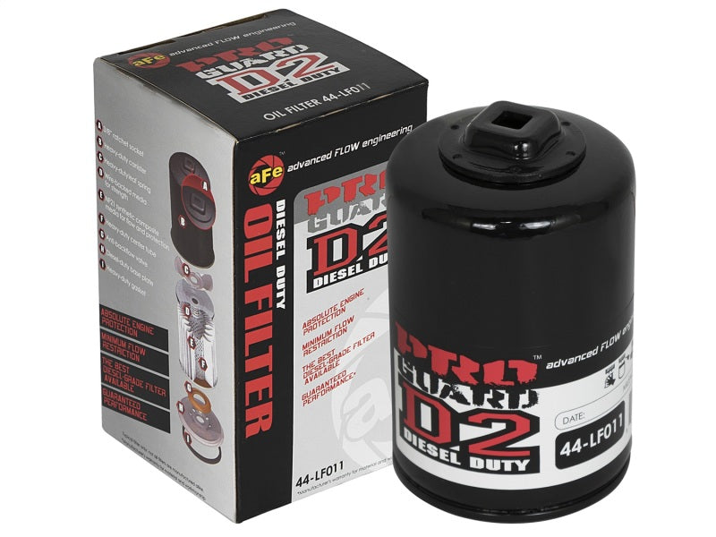 aFe Pro GUARD D2 Oil Filter 99-05 GM Gas Trucks V8 4.8L/5.3L/6.0L (4 Pack) - 44-LF011-MB
