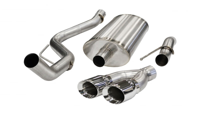 Corsa 2011-2014 Ford F-150 Raptor 6.2L V8 Polished Sport Cat-Back Exhaust - 14387