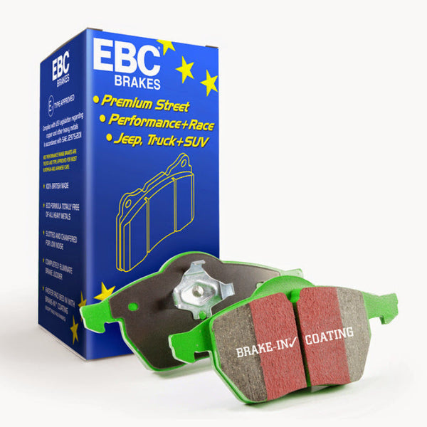 EBC 2018+ Subaru Crosstrek Greenstuff Front Brake Pads - DP22330 for 2017-2026 Subaru Impreza - front view