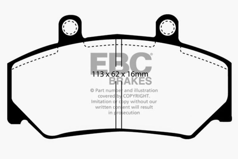 EBC 85-93 Volvo 740 2.1 (Bendix) Greenstuff Front Brake Pads - DP2800
