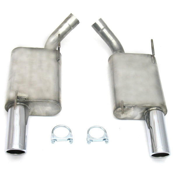 JBA 07-10 Ford Mustang GT/GT500 4.6L/5.4L 409SS Dual 3.5in Rear Exit Axle Back Exhaust - 40-2627 for 2005-2010 Ford Mustang -