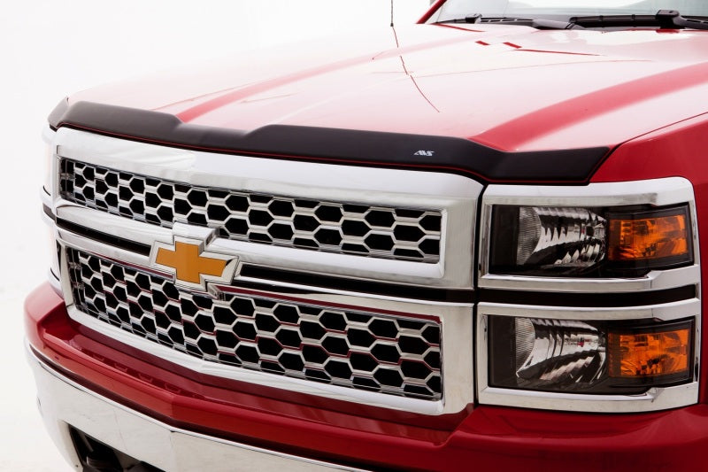 AVS 14-15 Chevy Silverado 1500 Aeroskin Low Profile Hood Shield - Matte Black - 377062
