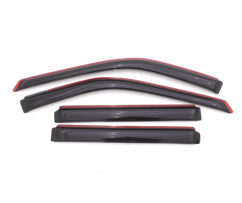 AVS 11-18 Ford Explorer Ventvisor In-Channel Front &amp; Rear Window Deflectors 4pc - Smoke - 194293