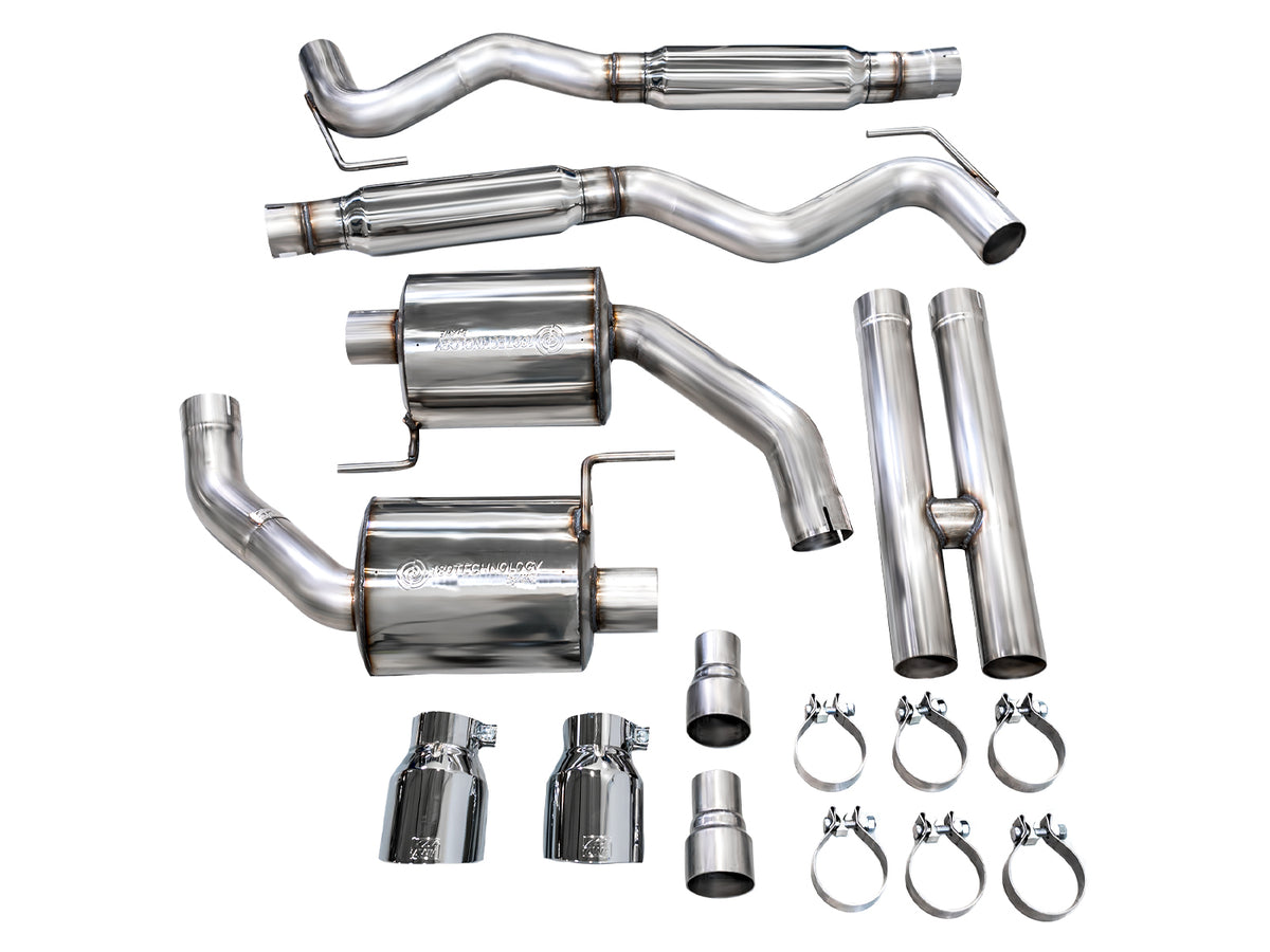 AWE 2024 Ford Mustang GT Fastback S650 RWD Touring Catback Exhaust w/ Dual Chrome Silver Tips - 3015-32650