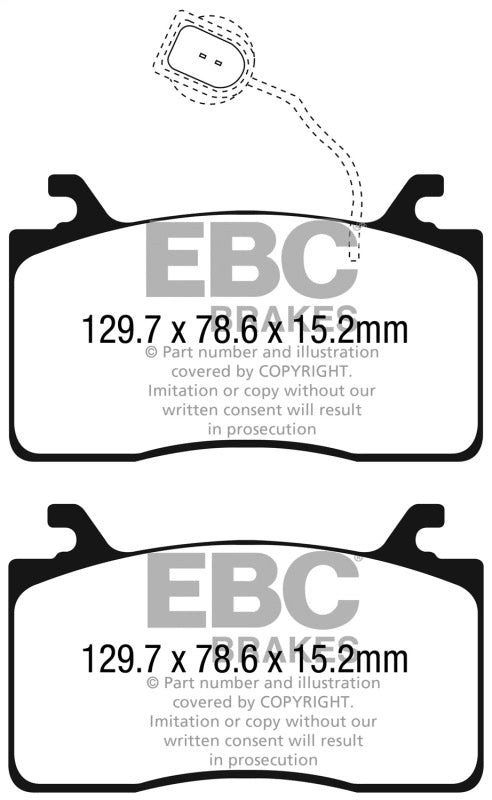 EBC 2016+ Alfa Romeo Guilia 2.0T Redstuff Front Brake Pads - DP32325C