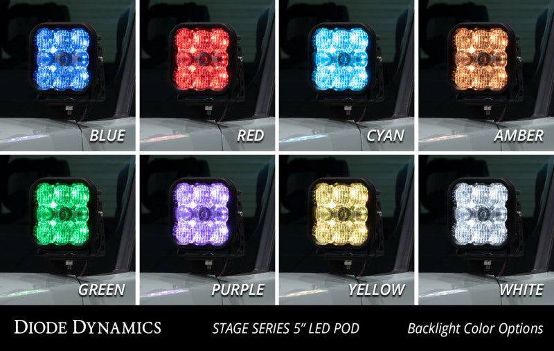 Diode Dynamics 2022 Toyota Tundra SS3 Sport Stage Series Ditch Light Kit - White Combo - DD7393 for 2022-2025 Toyota Tundra -