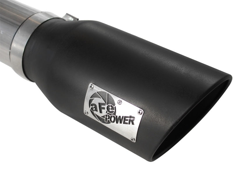 aFe MACHForce XP Exhaust 5in DPF-Back SS 11-13 GM Diesel Trucks V8-6.6L (td) (LML) (Blk Tip) - 49-44041-B