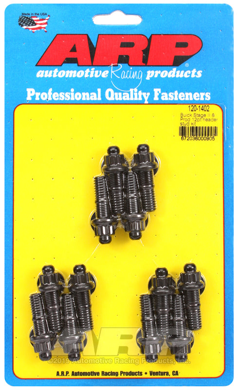 ARP Buick Stage II & Prod 12pt header stud kit - 120-1402 by ARP