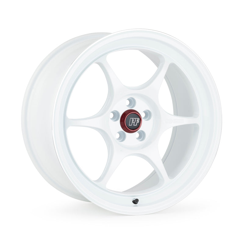 Enkei PF06 16x7 5x100 45mm Offset 67mm Bore White Wheel w/ Machined Lip ** SPECIAL ORDER** - 545-670-8045WM