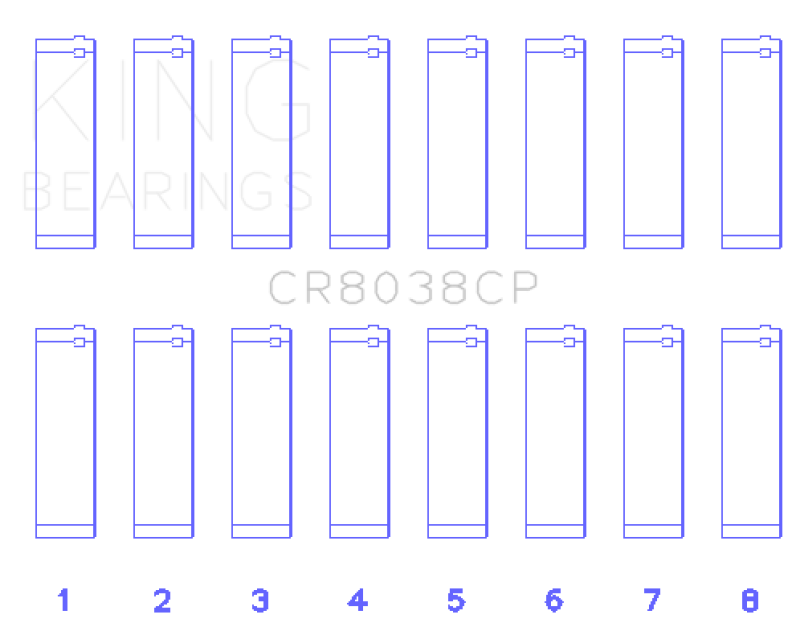 King 03-09 Ford Powerstroke V8 6.0L Diesel (Size +.75mm) Connecting Rod Bearing Set - CR8038CP0.75