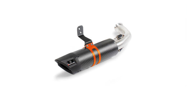 Remus 2018 KTM 125 Duke 11kW (Euro 4) Sport Flow Carbon Slip On w/Orange Clamp - 54483 652017 by Remus