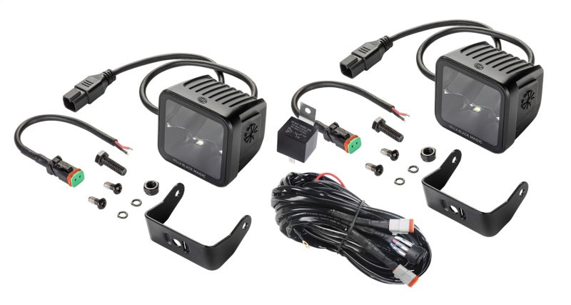 Hella Universal Black Magic 3.2in L.E.D. Cube Kit - Spot Beam - 358176821