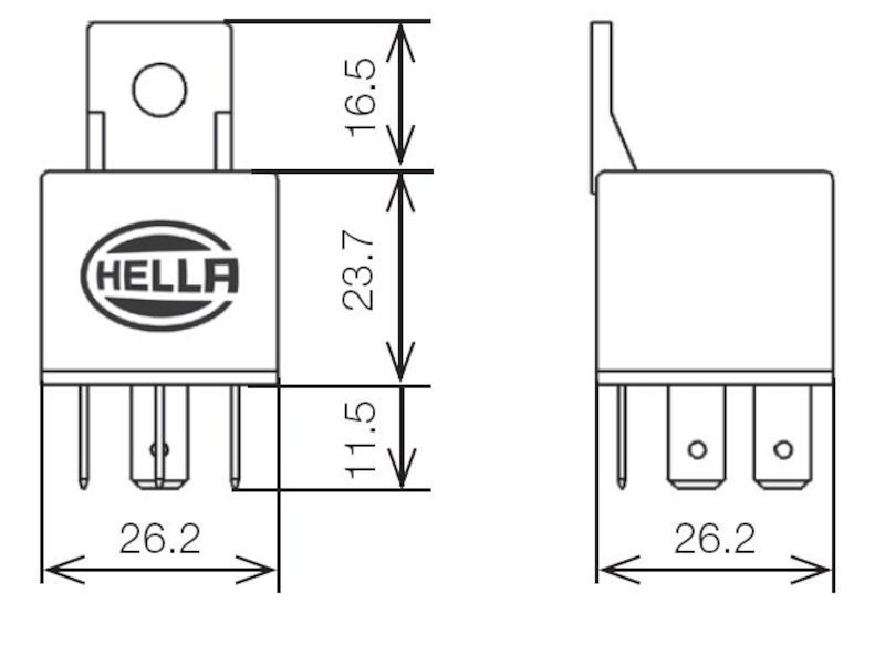 Hella Relay Mini Iso 5 Pole 12V Spdt Bkt - 933332011