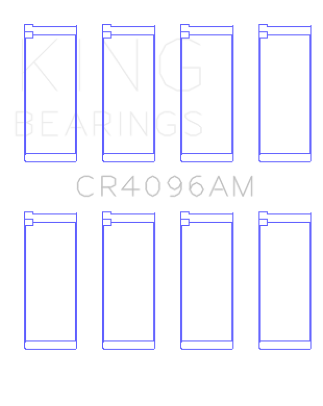 King Engine Bearings Mazda Fe/G6/F8 (Size +1.0mm) Connecting Rod Bearing Set - CR4096AM1.0