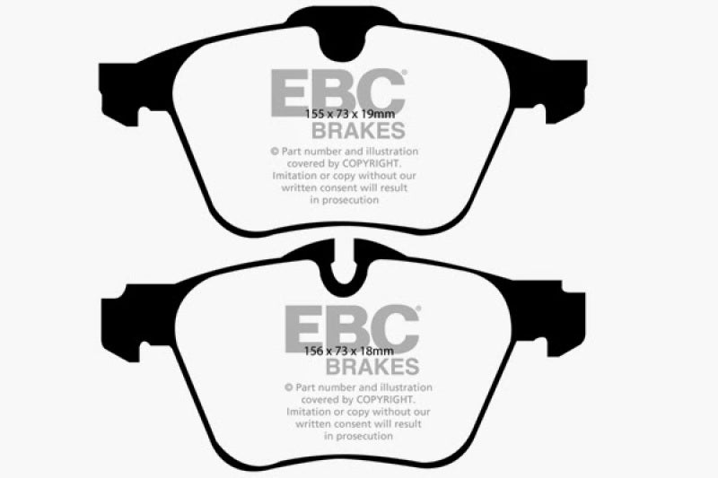 EBC 2016-2018 Volvo S60 2.0L Turbo Greenstuff Front Brake Pads - DP21912