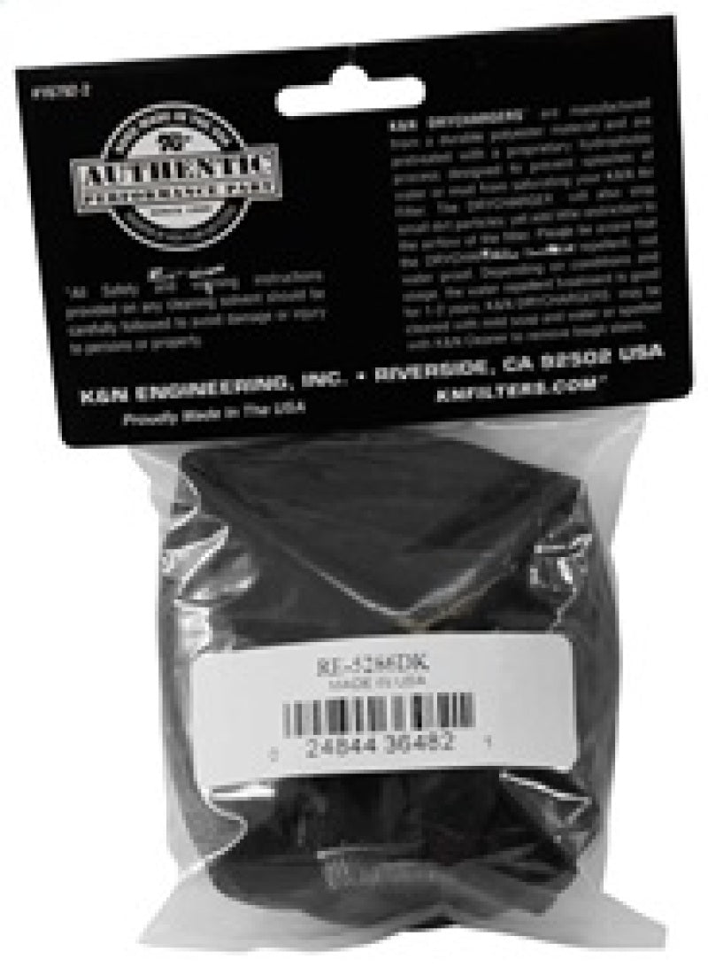 K&amp;N Black Drycharger Rectangle Straight Air Filter Wrap - Black - RE-5286DK