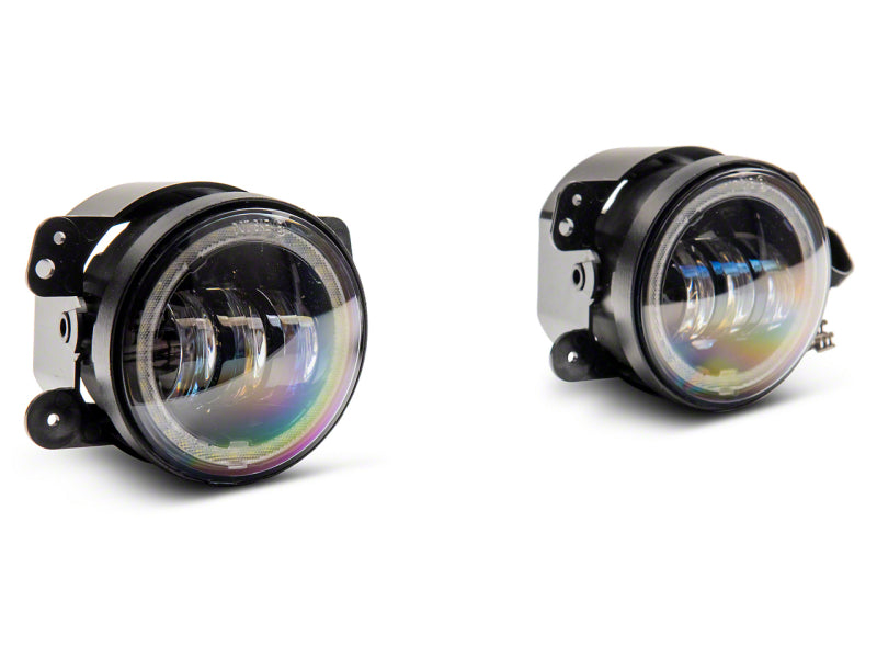 Raxiom 07-18 Jeep Wrangler JK Axial Series 4-In LED Devil Eyes Fog Lights w/ Halo - J142667