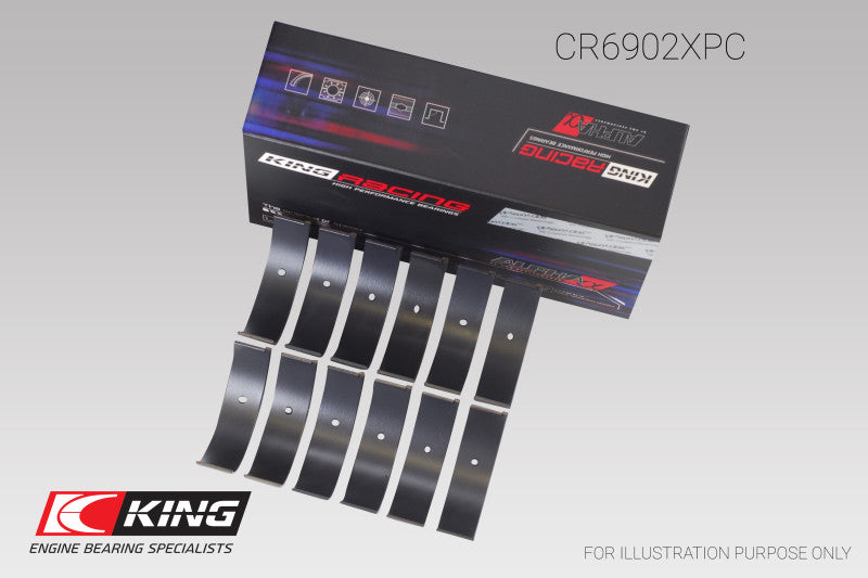 King Nissan VQ35HR/VQ37VHR/VR30DTT (Size +.026) pMaxKote Rod Bearing Set - CR6902XPC.026