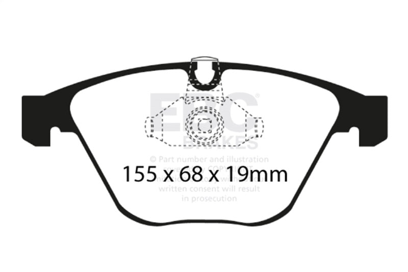 EBC 11-12 BMW 1M Coupe 3.0 Twin Turbo Greenstuff Front Brake Pads - DP21449