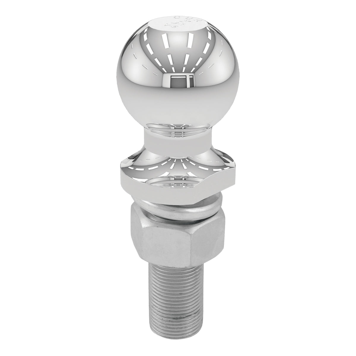 CURT 40020 Chrome Trailer Hitch Ball, 6,000 lbs, 2-Inch Diameter, 1 x 3-Inch Shank