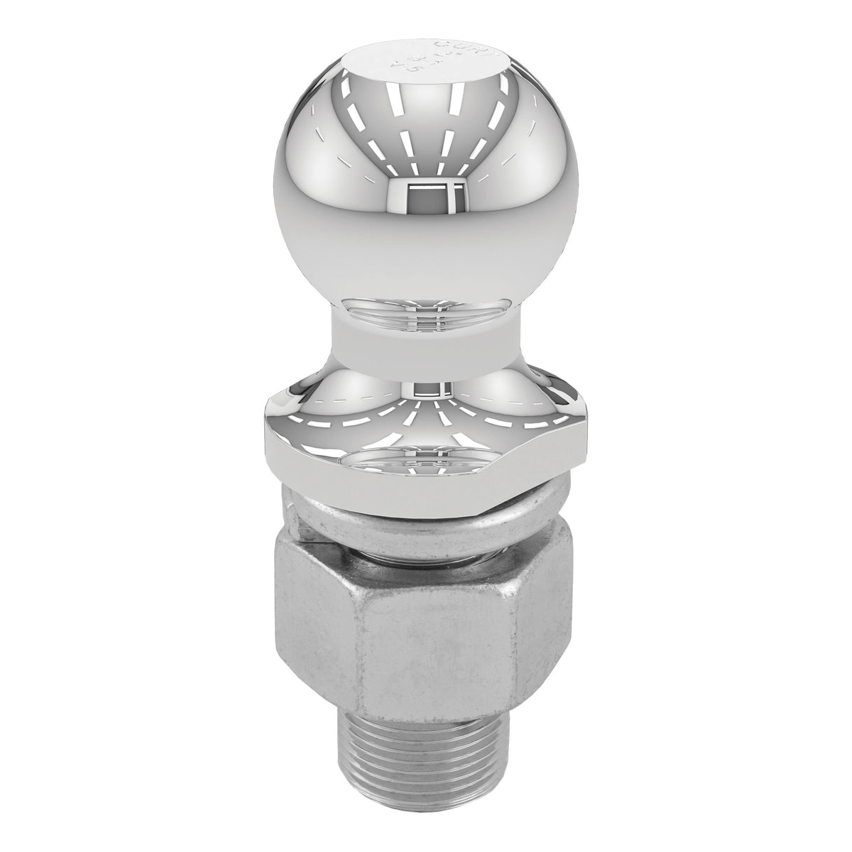 CURT 40090 Chrome Trailer Hitch Ball, 10,000 lbs, 2-Inch Diameter, 1-1/4 x 2-5/8-Inch Shank