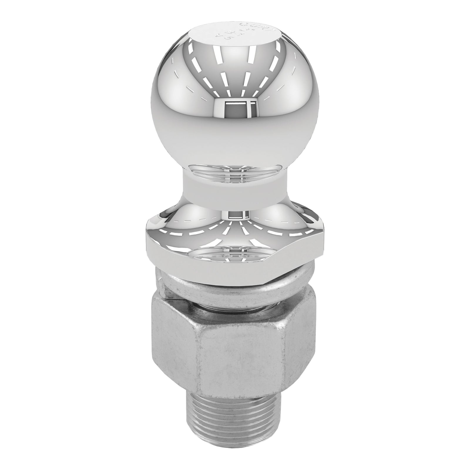 CURT 40090 Chrome Trailer Hitch Ball, 10,000 lbs, 2-Inch Diameter, 1-1/4 x 2-5/8-Inch Shank