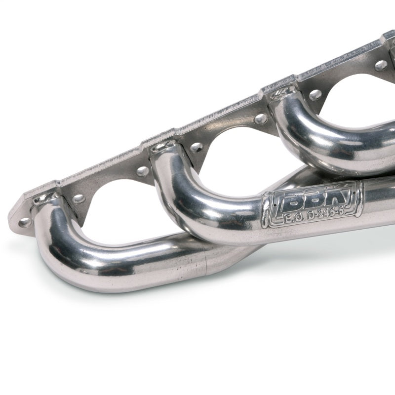 BBK 79-93 Mustang 351 Swap Shorty Unequal Length Exhaust Headers - 1-5/8 Silver Ceramic - 15110