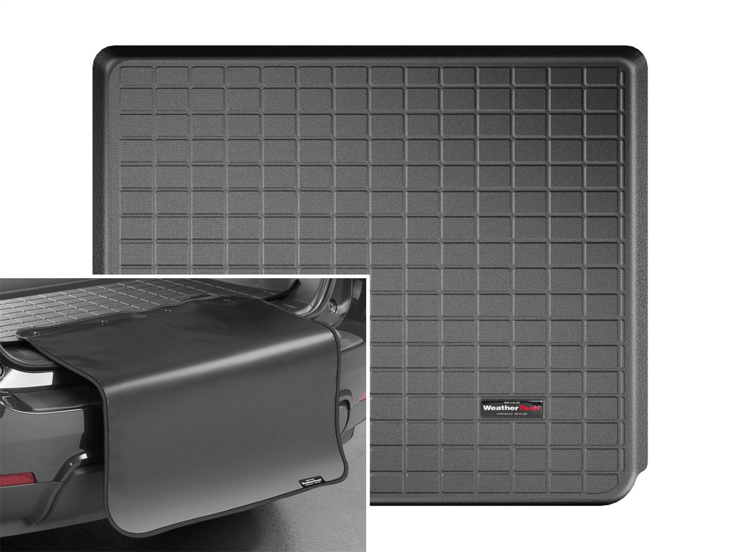 Weathertech - Cargo Liner w/Bumper Protector - Black Behind 2nd Row Seating 18-24 Chevrolet Equinox / 18-24 GMC Terrain 